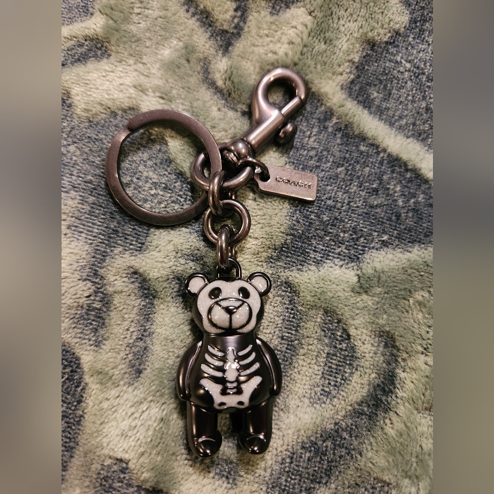 Coach Limited Edition Halloween Skeleton Bear Bag Charm Keychain